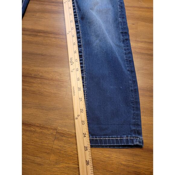 Miss Me Y2K Skinny Crop Low Rise Jeans Sz 27 Crystal Embellished Jeans - Picture 10 of 12